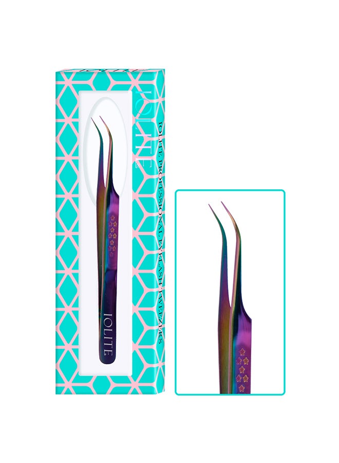 IOLITE Eyelash Tweezer Eyelashes Grafting Tweezers Anti Static Stainless Steel Nippers - Image 2