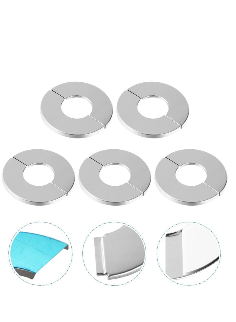 Y&D 5pcs Stainless Steel Pipeline Wall Hole Covers, Water Pipe Covering Accessories Cover  - Image 5