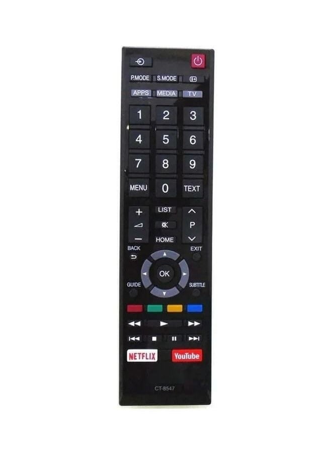 HuHa - New Replacement Remote Control For Toshiba 3D Smart Led Lcd Tv 42Rv635Db 40Lv665Db 42Av635Db Ct-8547 Black - Image 1