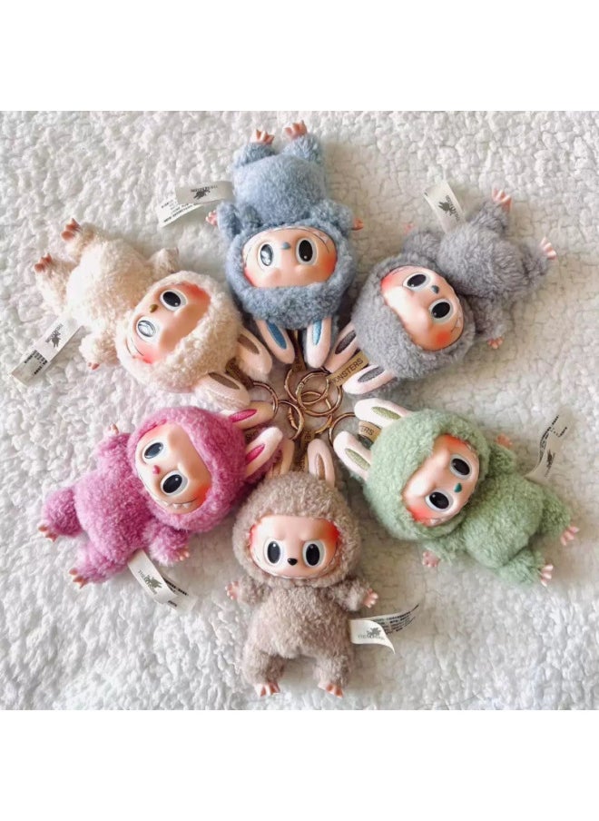 Generic - Bubble Mart Labubu Generation II Heart Macaron Vinyl Face Blind Box Plush Doll Toy Ornaments-Specifications:Designated Model [shy Answer]-Color:High Quality - Image 1