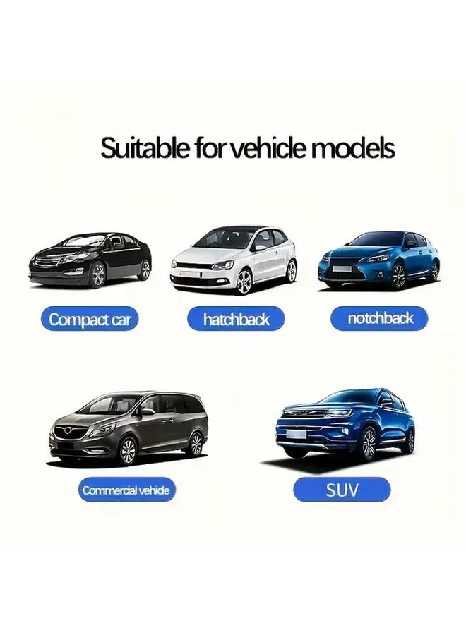 5pcs Car Sunshade Set UV Protection Heat Insulation For Front Rear Windows Tailgate - Image 4