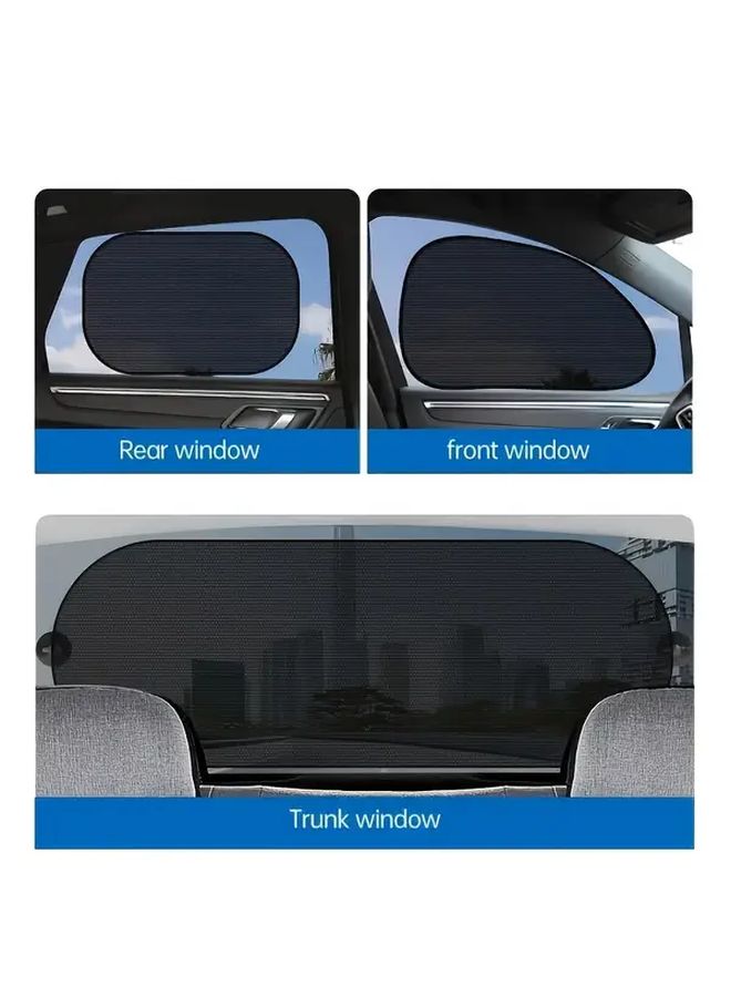 5pcs Car Sunshade Set UV Protection Heat Insulation For Front Rear Windows Tailgate - Image 3