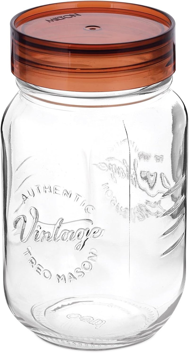 TREO جرّة زجاجية عتيقة من تريو بواسطة ميلتون مع غطاء محكم - Image 2
