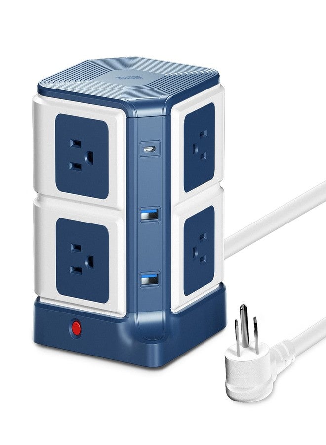 BESTEK 8-Outlet Power Strip 1500 Joules Surge Protector with 8A 6-Port USB Charging Ports - Image 1