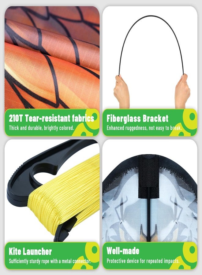 Doinfly Kite for Ages 8-12, Easy to Fly and Assemble Rocket Kites for Beginner, Single Line String Professional Kites for Beach and Outdoor Activity (Eagle & Snake Kite Set) - Image 3