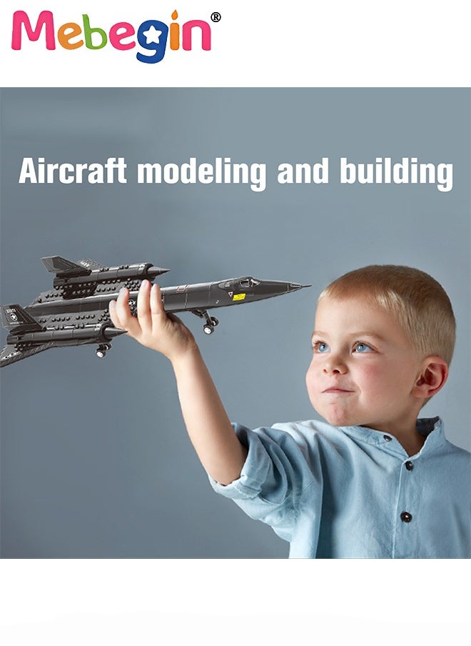 MEBEGIN Aircraft Model Building Blocks Set, Airplane Building Bricks Set, Creative Build Blocks Toy, Cool Plane Model, Highly Restored Building Block Kit, Educational Toys, Ideal Gift for Kids Aged 6+  - Image 2