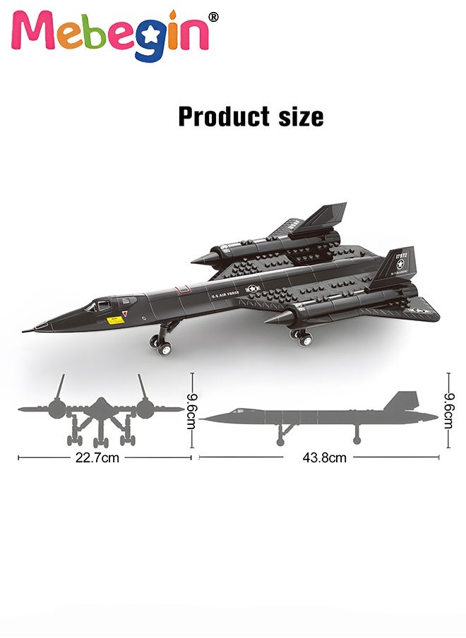 MEBEGIN Aircraft Model Building Blocks Set, Airplane Building Bricks Set, Creative Build Blocks Toy, Cool Plane Model, Highly Restored Building Block Kit, Educational Toys, Ideal Gift for Kids Aged 6+  - Image 4