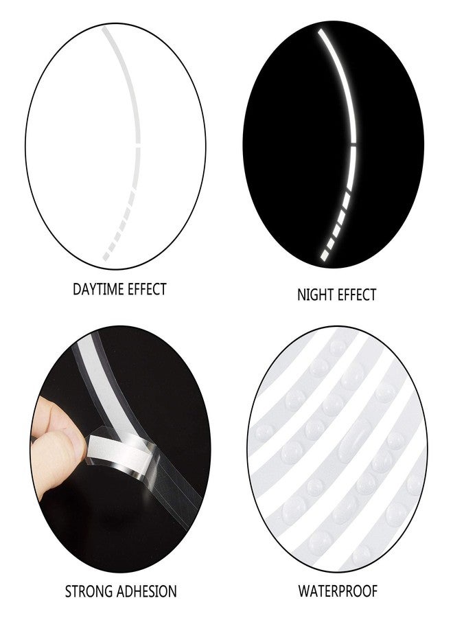 Allure Auto® 16" Reflective Wheel Rim Stripe Decal for Motorcycle Car Cycling Bike Bicycle Night Reflective Safety Decoration Stripe Rim Reflective Stickers DIY (White) for Toyota Innova - Image 3