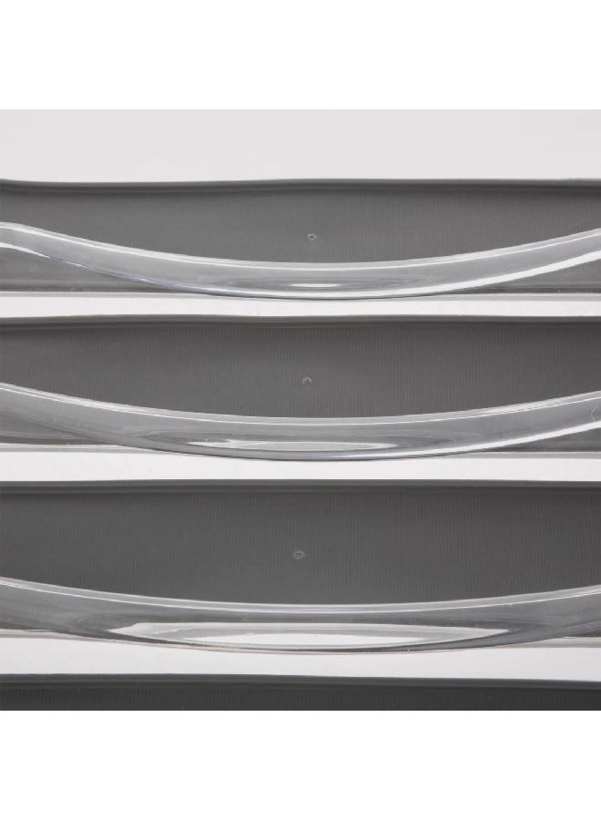 Five Simply Smart Tidy 6 Compartment High Quality Cutlery Tray Dark Grey and Clear 4.5 x 32 x 40 cm 146501 - Image 3
