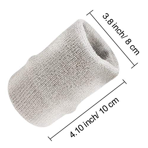 Neska Moda Unisex Grey Cotton Wrist Band-WB35 - Image 2