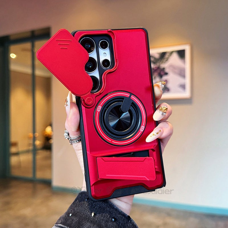 حافظة هاتف سيليكون مغناطيسية مع حزام يد لـ Samsung Galaxy S26 Ultra S25 Ultra S24 FE S23 - Image 1