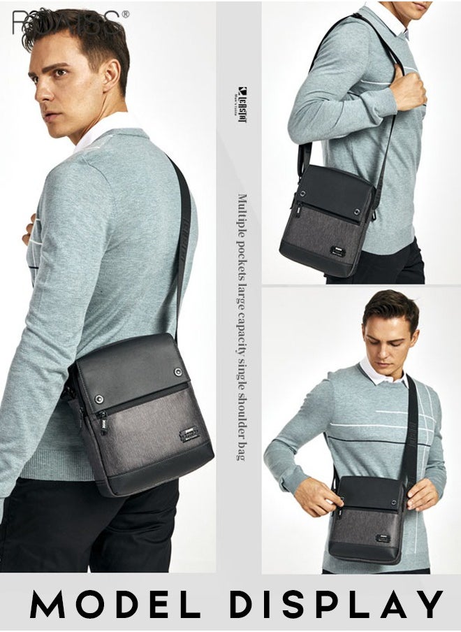 roaiss Fashionable And Versatile Casual Shoulder Bag Men'S Daily Commuting Work Waterproof Oxford Zipper Closure Business Crossbody Bag  - Image 1