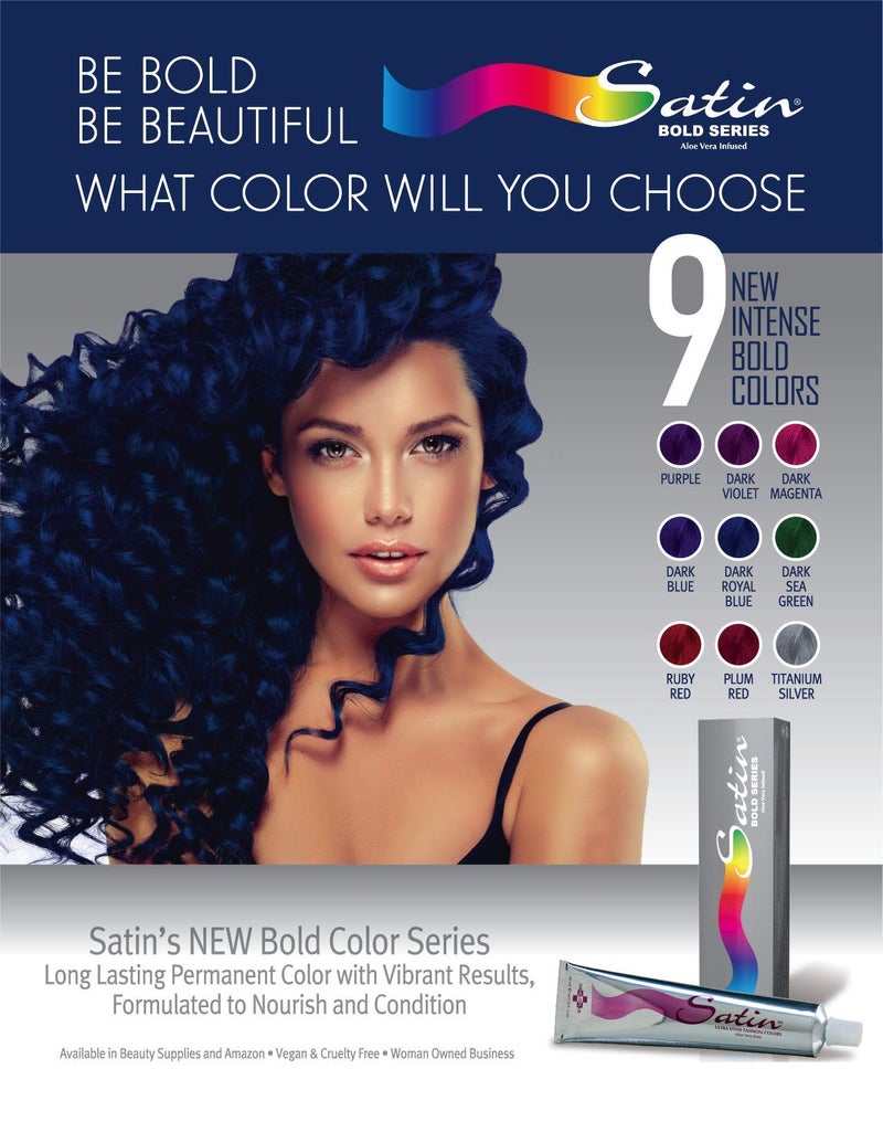 Developlus Satin | Bold Dark Royal Blue | Complete Hair Dye | Permanent and Semi-Permanent | Long Lasting | Vegan and Cruelty-Free - Image 3