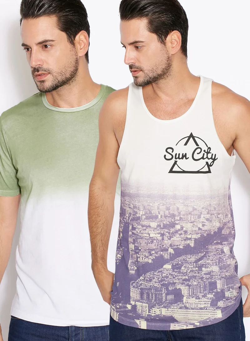 PRODUKT 2 Pack T-Shirt & Vest Combo