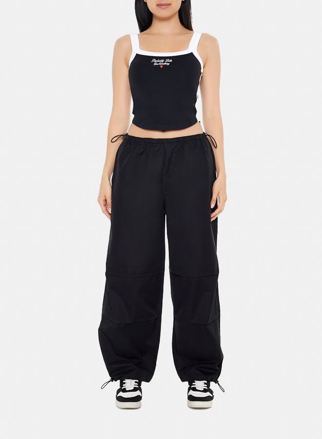 FOREVER 21 Toggle Drawstring Parachute Pants - Image 1