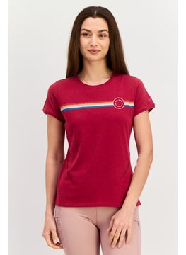 Brooks Women Sportswear Fit Short Sleeve Running Top, Maroon Combo  - Image 1
