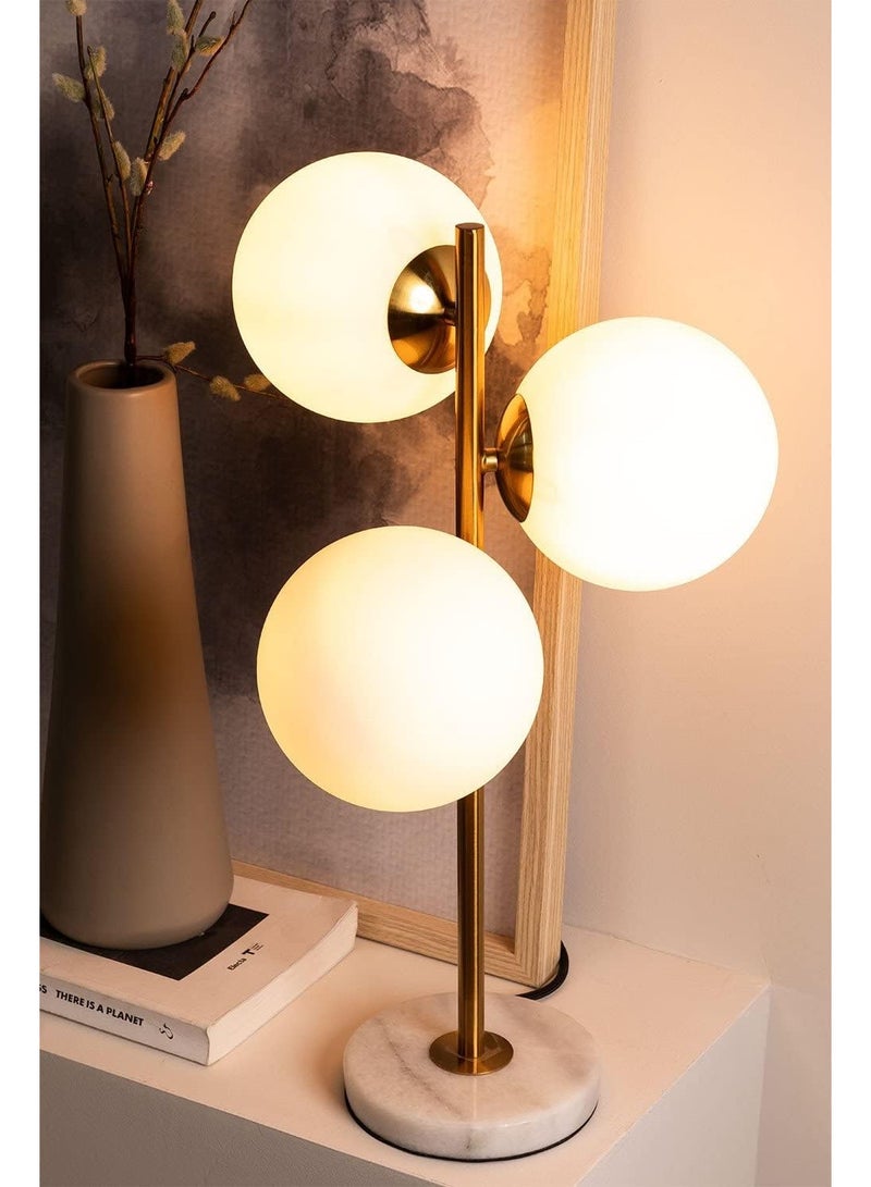Cluc Gold Globo di vetro table lamp - 3 globes - Image 1