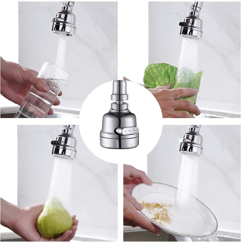 DANSR DANSR Movable Faucet Sprayer Head with Hose 360 Degree Swivel Kitchen Sink Faucet Nozzle Replacement Anti Splash Tap Booster Shower and Water Saving Faucet for Kitchen Pack of1  - Image 3