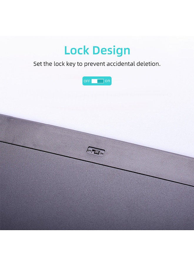 Generic - 12 Inch LCD Writing Tablet Electronic Digital Drawing Board Erasable Writing Pad Color Screen One-Click Erase with Lock Button Gift for Children Adults Home Office School - Image 1