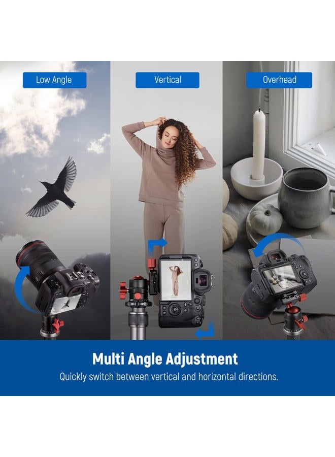 Neewer Tripod Head, 360° Rotating Panoramic Ball Head with 1/4” Quick Shoe Plate for Tripod Monopod Slider DSLR Camera Camcorder, Max Load up to 5kg/11lb – GM28 - Image 3