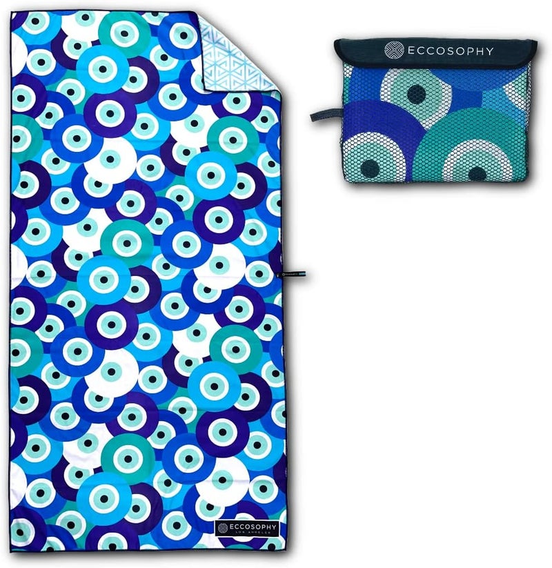 ECCOSOPHY Microfiber Beach Towel - Sand Free Towels are Quick Dry, Light Weight, Super Absorbent - Perfect Pool, Travel, Cruise, Camping Essentials - Oversized Extra Large for Adults 71x35 in - Image 1