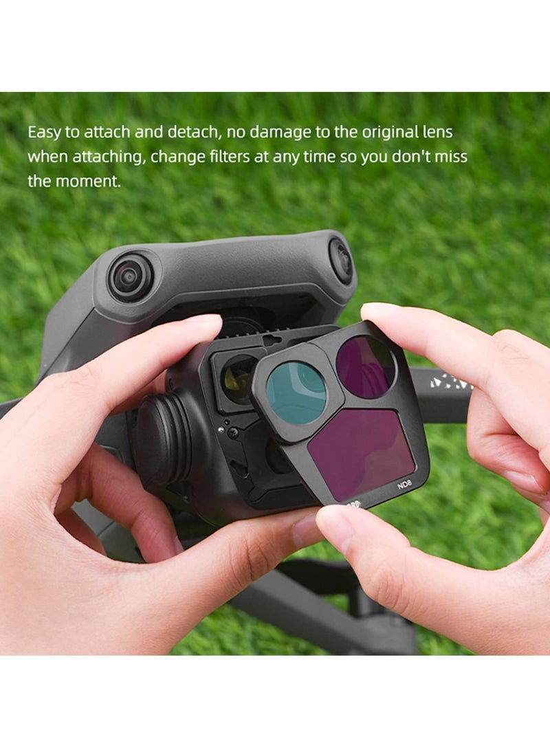 SYOSI SYOSI ND Filter Set Compatible with DJI Mavic 3 Pro, 4 Pcs Polarizing Neutral Density Filters ND8, ND16, ND32, ND64 Variable ND Filter with Ultra Slim Frame Multi Coated HD Optical Glass  - Image 5