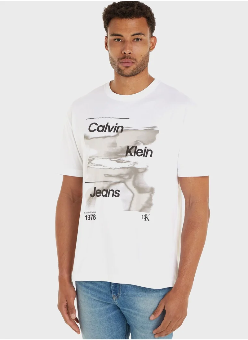 Calvin Klein Jeans Graphic Crew Neck T-Shirt