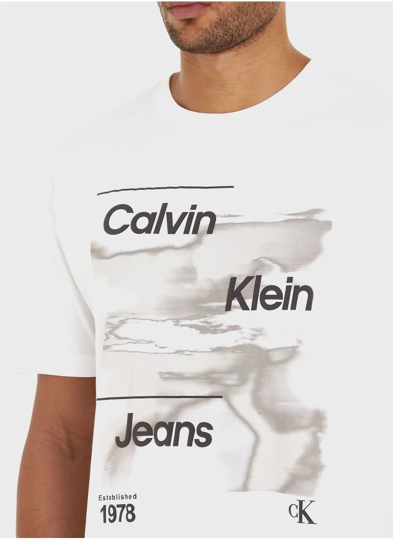 Calvin Klein Jeans Graphic Crew Neck T-Shirt