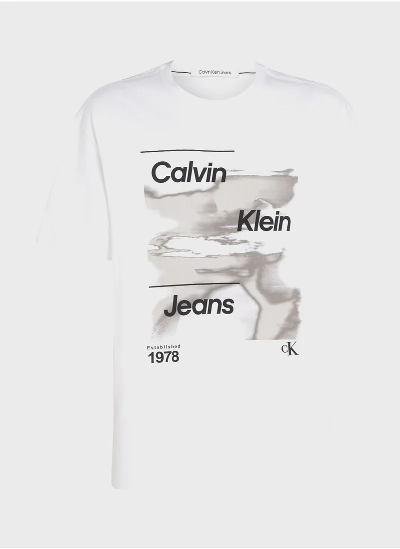 Calvin Klein Jeans Graphic Crew Neck T-Shirt