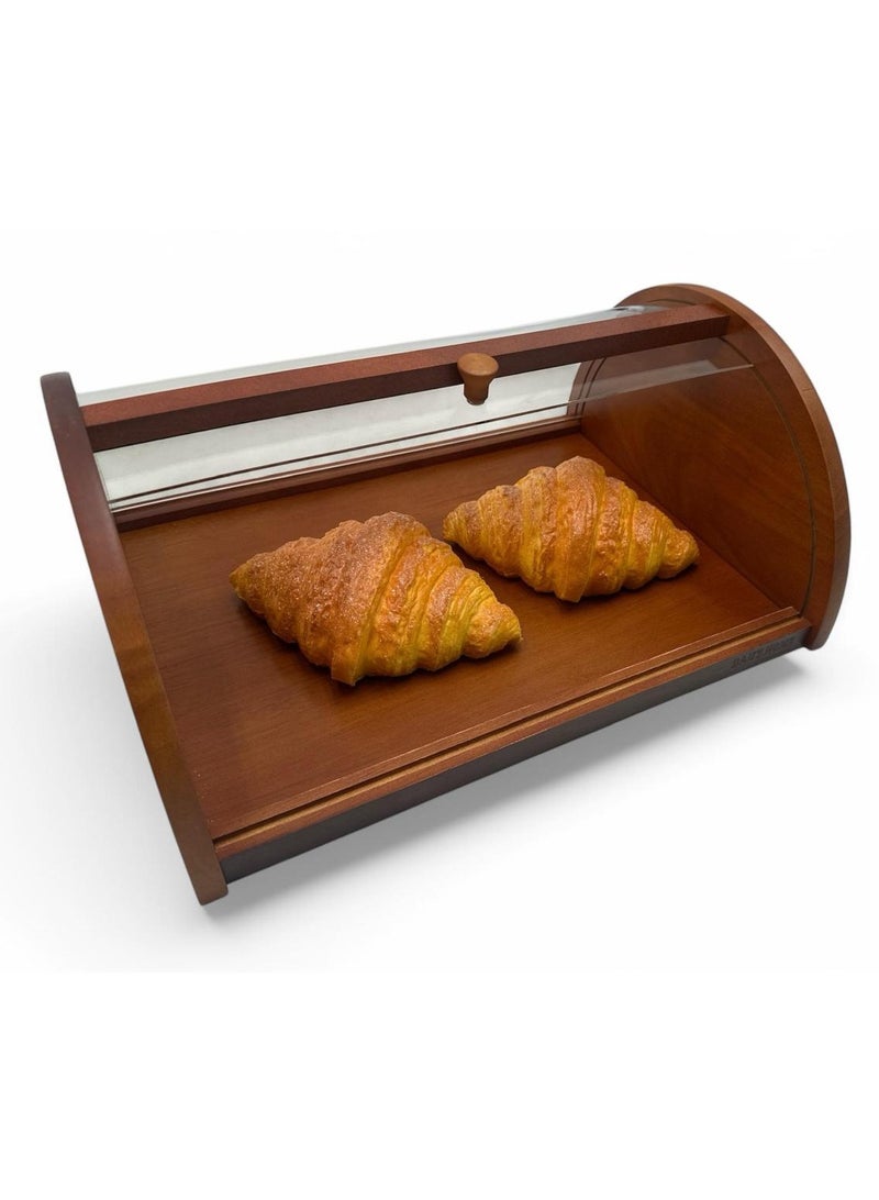 Abareek Al Safa Billi Wooden Bread Box With Acrylic Lid