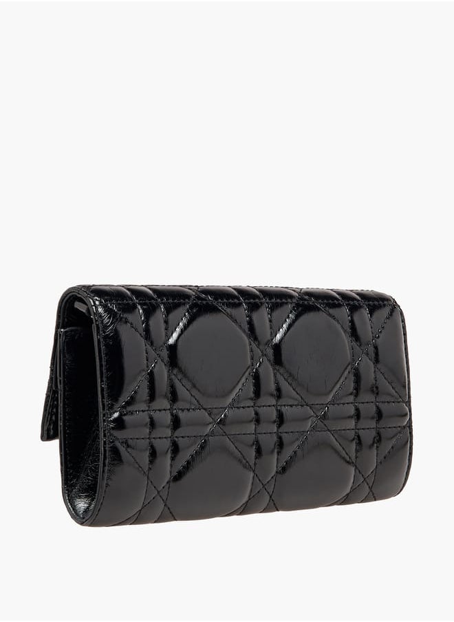 Celeste Women Quilted Crossbody Bag with Detachable Strap and Flap Closure  - Image 3