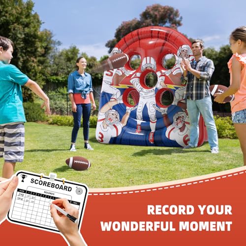 Funast Football Target Toss Game - Inflatable Football Throwing Target Toy - Carnival Party Games Outdoor Yard Game for Kids and Adults - Image 3