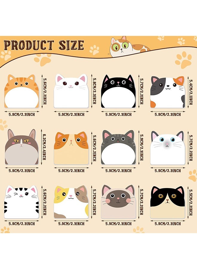 Generic 12PCS Cute Cat Sticky Notes Set – 30 Sheets per Pad, 240 Sheets Total  - Image 2