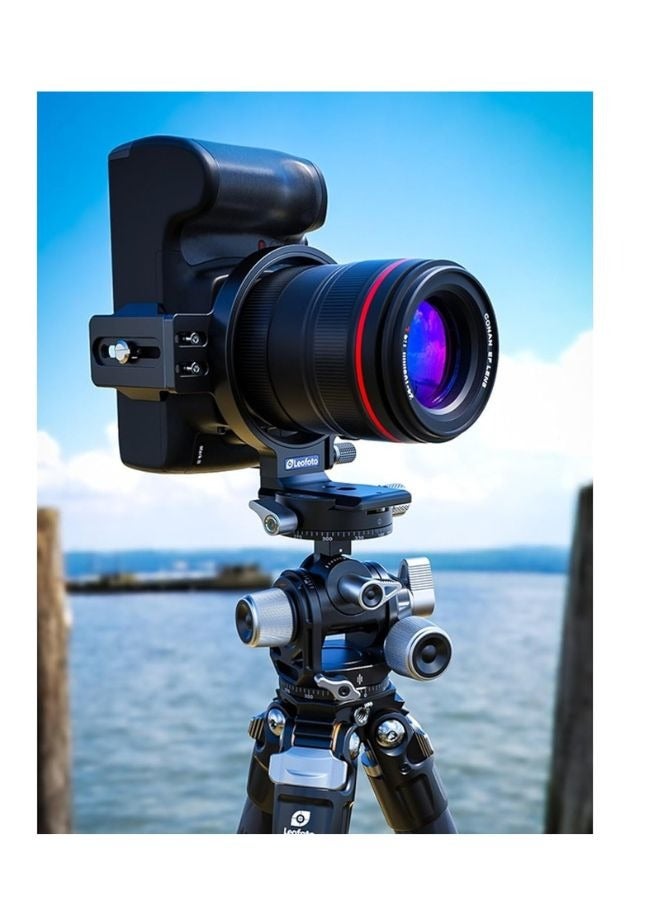 Leofoto UL Rotating Collar 360 Degree Rotation 4 Rotating Position Arca Compatible UL-03 Silver - Image 4