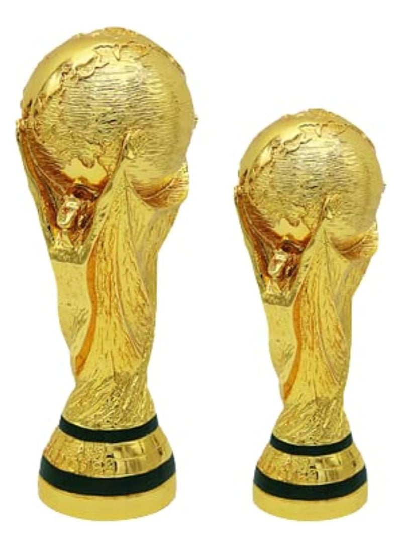 World Cup 2022 Football Resin Trophy Replica (13cm, Golden) - Image 2