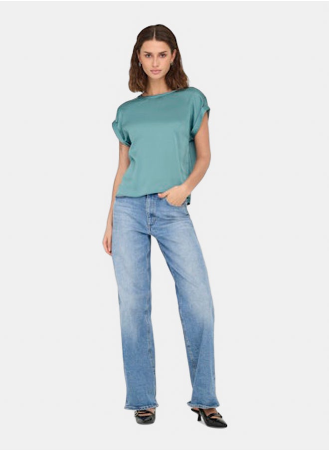 ONLY Onllieke S/S Satin Mix Top Wvn Noos  - Image 1