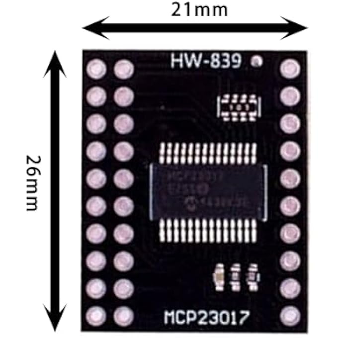 rayihni MCP23017 I2C CJMCU-2317 SERIAL INTERFACE 16 BIT I/O EXPANDER MODULE PORT EXPANDER WITH I2C SERIAL INTERFACE, HIGH SPEED I2C INTERFACE COMPATIBLE WITH ARDUINO PACK OF 2 - Image 3