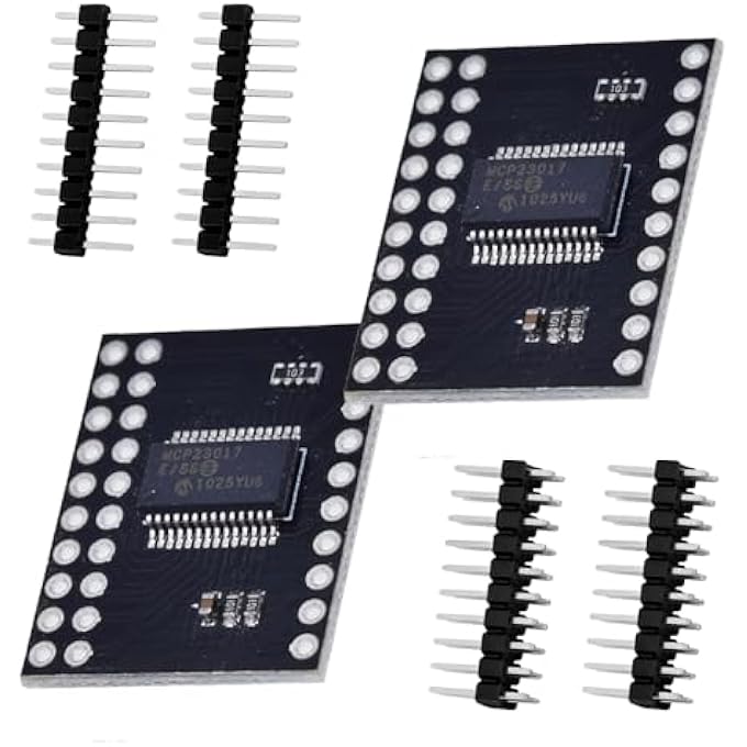 rayihni MCP23017 I2C CJMCU-2317 SERIAL INTERFACE 16 BIT I/O EXPANDER MODULE PORT EXPANDER WITH I2C SERIAL INTERFACE, HIGH SPEED I2C INTERFACE COMPATIBLE WITH ARDUINO PACK OF 2 - Image 1
