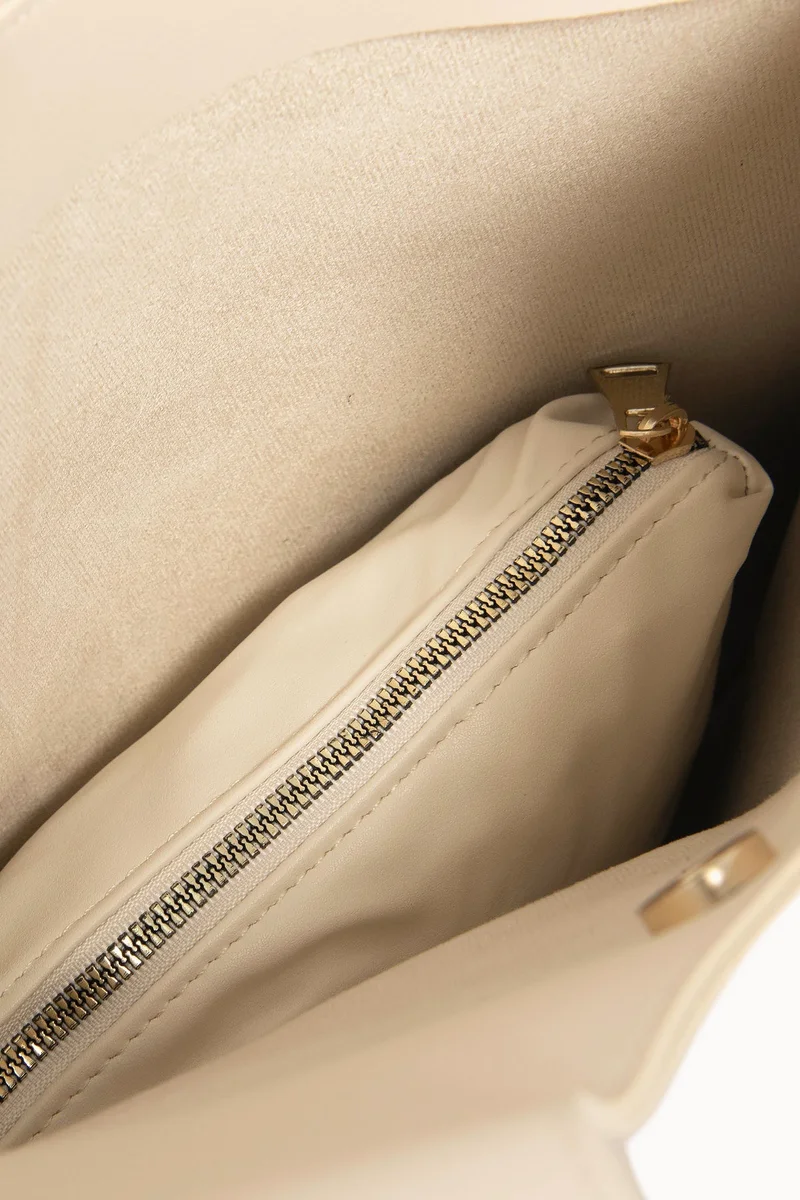 Wecre8 Beige Asymmetrical Tote Bag by WECRE8