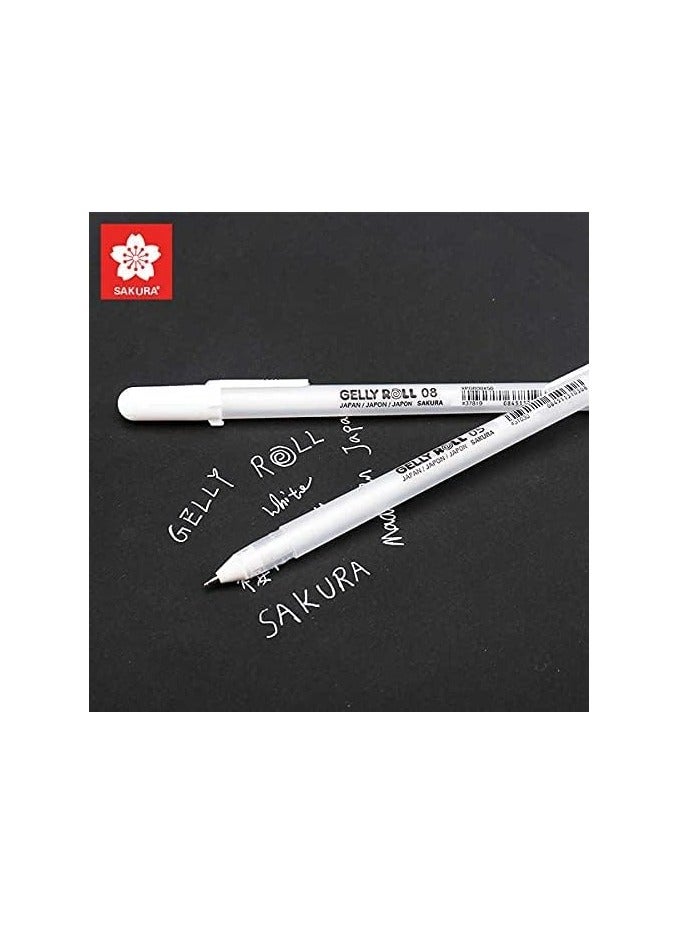 Sakura Classic Gel Pen - Medium - 0.8 mm - White