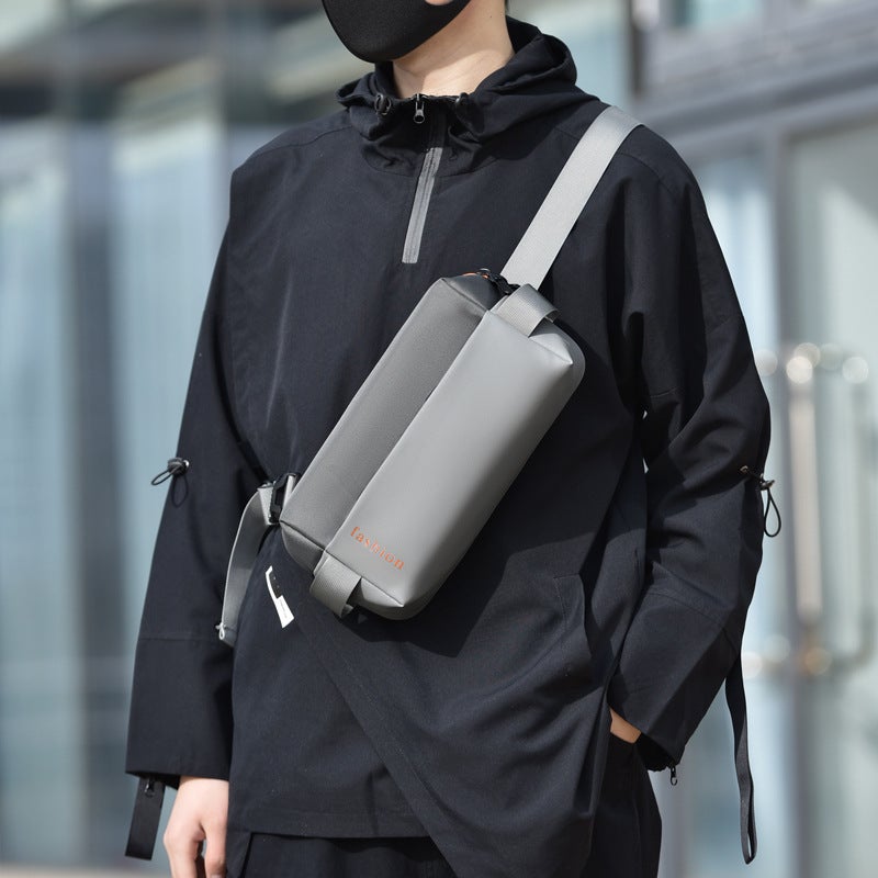 Men's Fashion Spliced Crossbody Bag for Commute & Outdoor - Image 1