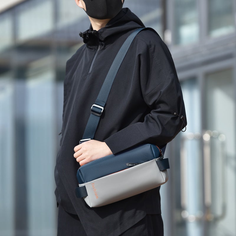 Men's Fashion Spliced Crossbody Bag for Commute & Outdoor - Image 3