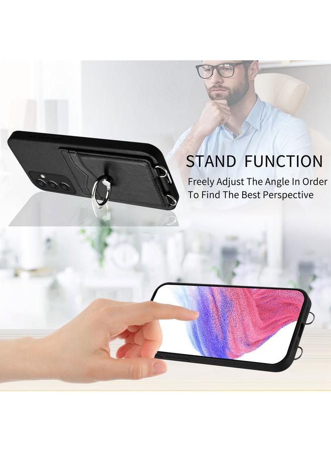 S-TOP Case For Samsung Galaxy A24 4G R20 Ring Card Holder Phone Case - Image 4