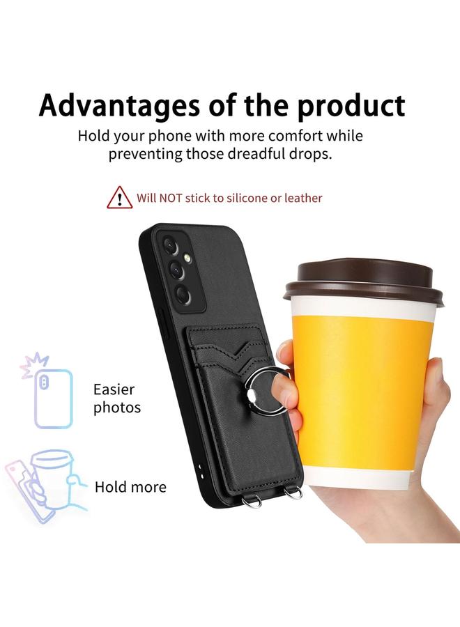 S-TOP Case For Samsung Galaxy A24 4G R20 Ring Card Holder Phone Case - Image 3