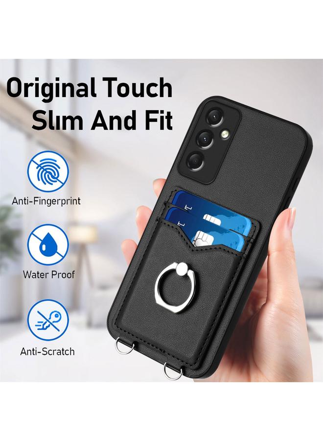 S-TOP Case For Samsung Galaxy A24 4G R20 Ring Card Holder Phone Case - Image 5