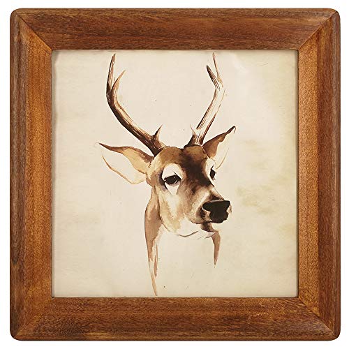 icheesday 10x10 Wooden Picture Frames, Rustic Square Photo Frame Made of Solid Wood and Plexiglass for Wall Hanging and Table Standing (Brown) - Image 1
