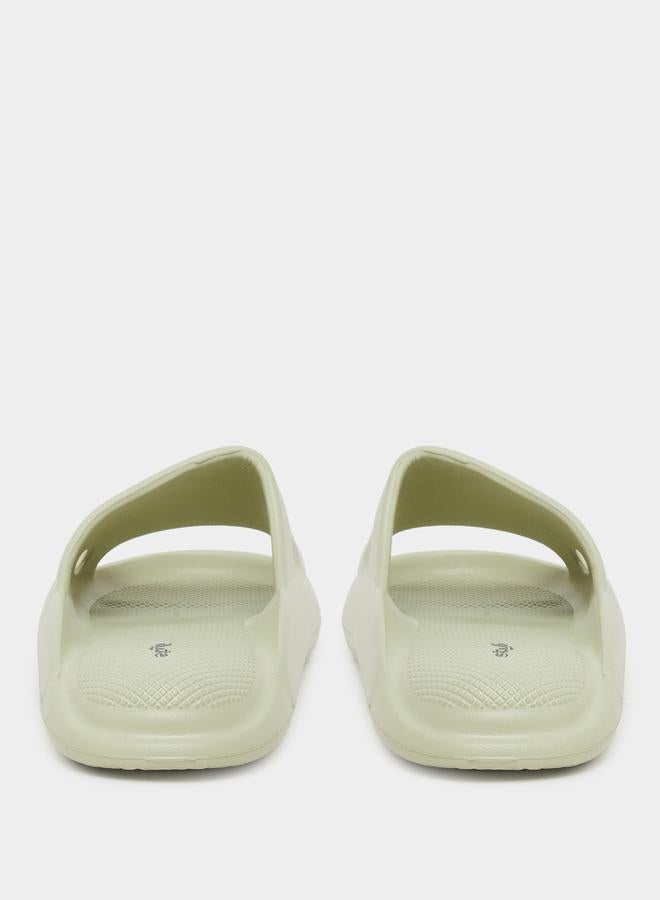 Styli Women Green Basic Comfort Slides - Image 4