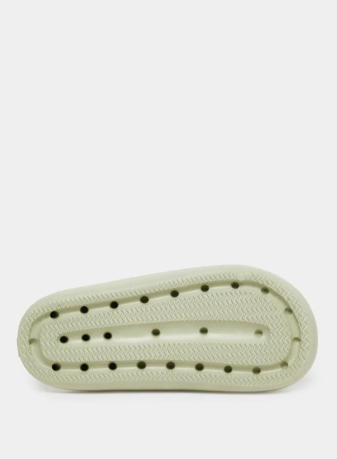 Styli Styli Women Green Basic Comfort Slides
