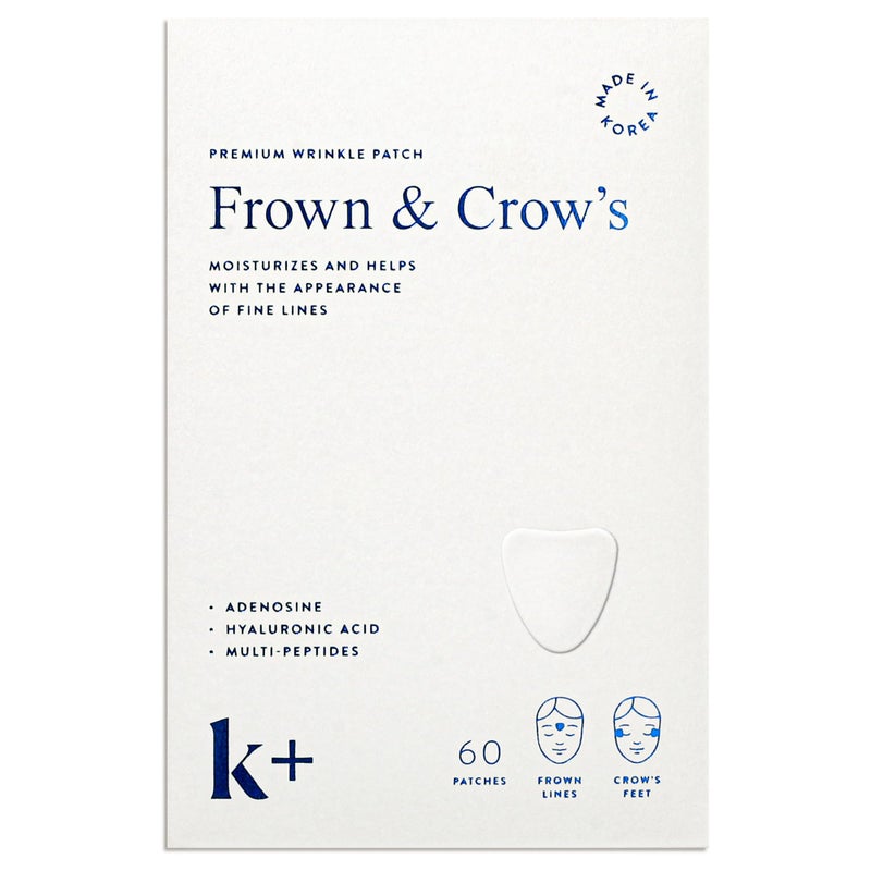 KPLUS K+ Wrinkle Patches for Forehead, Crowâ€™s Feet & Smile Lines â€“ Korean Overnight Patches with Hyaluronic Acid, Peptides & Adenosine (60 Count) - Image 1