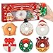 Biubee 6pcs 3in Christmas Squishies Cute Mochi Squishy Toys Slow Rising Stress Relief Balls Gifts for Boys Girls Kids Christmas Fidgets Stocking Stuffer Gifts Kawaii Party Favors - Image 2